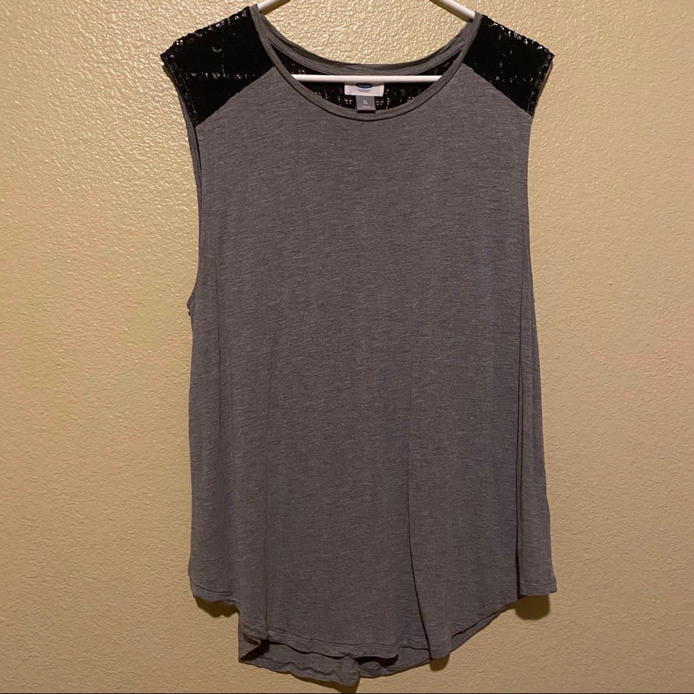 Black and grey top